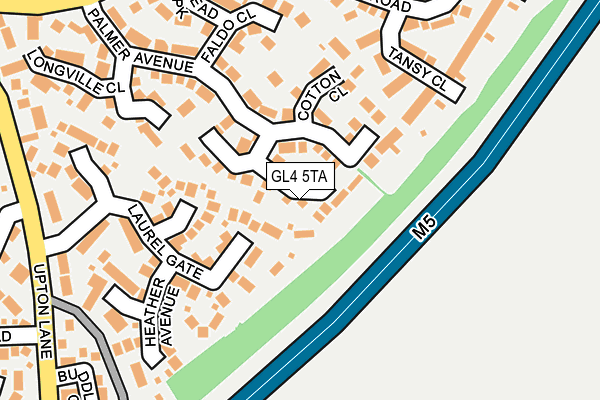 GL4 5TA map - OS OpenMap – Local (Ordnance Survey)