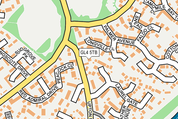 GL4 5TB map - OS OpenMap – Local (Ordnance Survey)