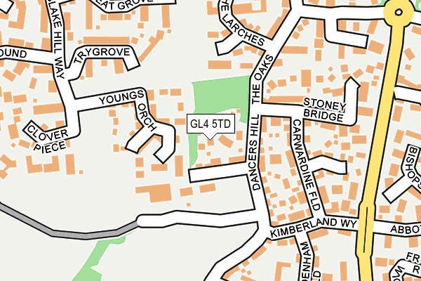 GL4 5TD map - OS OpenMap – Local (Ordnance Survey)