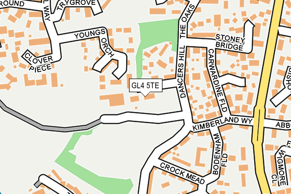 GL4 5TE map - OS OpenMap – Local (Ordnance Survey)