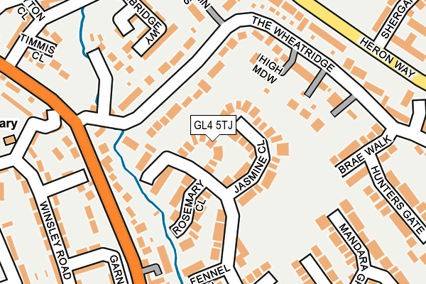 GL4 5TJ map - OS OpenMap – Local (Ordnance Survey)