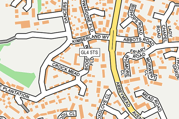 GL4 5TS map - OS OpenMap – Local (Ordnance Survey)