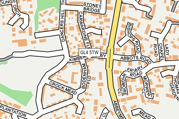 GL4 5TW map - OS OpenMap – Local (Ordnance Survey)