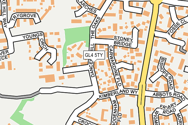 GL4 5TY map - OS OpenMap – Local (Ordnance Survey)