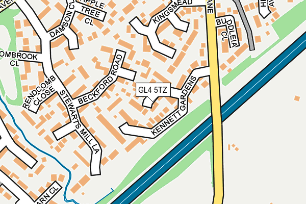 GL4 5TZ map - OS OpenMap – Local (Ordnance Survey)