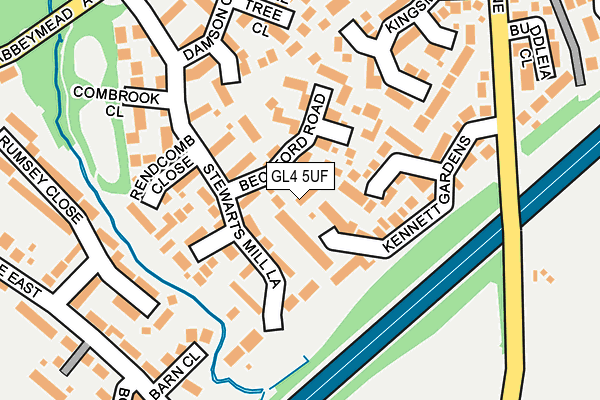 GL4 5UF map - OS OpenMap – Local (Ordnance Survey)