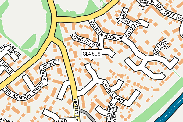 GL4 5US map - OS OpenMap – Local (Ordnance Survey)