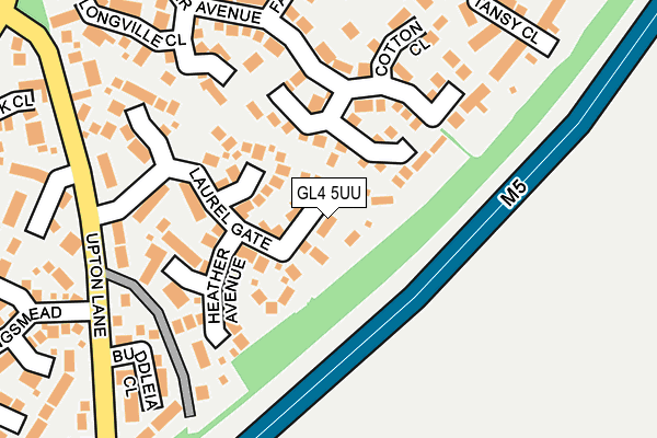 GL4 5UU map - OS OpenMap – Local (Ordnance Survey)