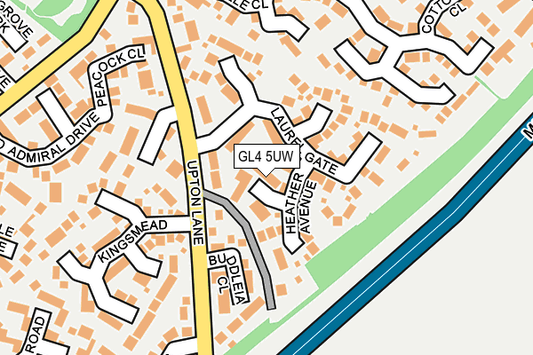 GL4 5UW map - OS OpenMap – Local (Ordnance Survey)