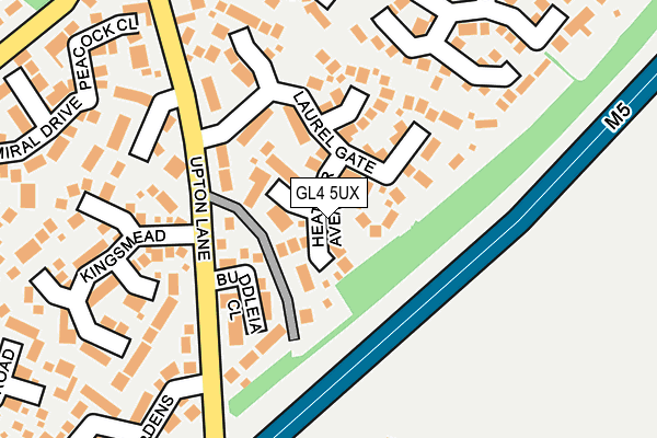 GL4 5UX map - OS OpenMap – Local (Ordnance Survey)