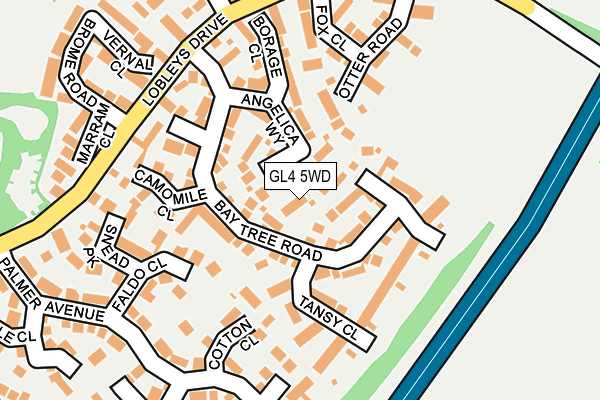 GL4 5WD map - OS OpenMap – Local (Ordnance Survey)