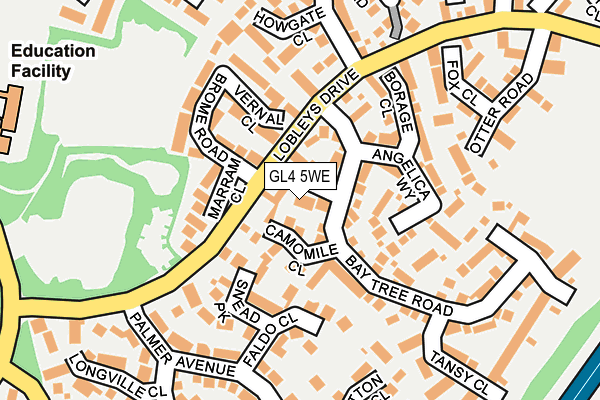 GL4 5WE map - OS OpenMap – Local (Ordnance Survey)