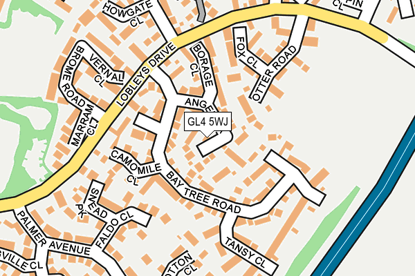 GL4 5WJ map - OS OpenMap – Local (Ordnance Survey)