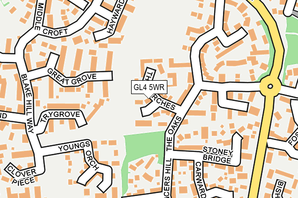 GL4 5WR map - OS OpenMap – Local (Ordnance Survey)