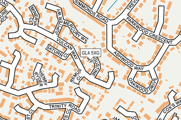 GL4 5XG map - OS OpenMap – Local (Ordnance Survey)