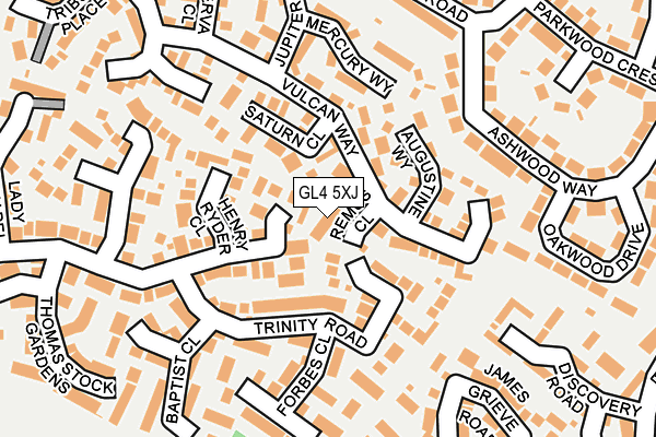 GL4 5XJ map - OS OpenMap – Local (Ordnance Survey)