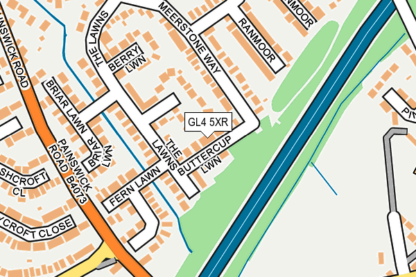 GL4 5XR map - OS OpenMap – Local (Ordnance Survey)
