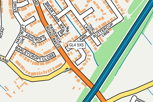 GL4 5XS map - OS OpenMap – Local (Ordnance Survey)