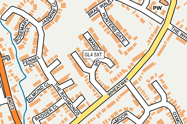 GL4 5XT map - OS OpenMap – Local (Ordnance Survey)