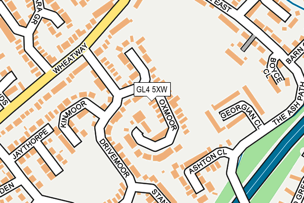 GL4 5XW map - OS OpenMap – Local (Ordnance Survey)