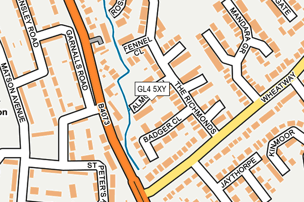 GL4 5XY map - OS OpenMap – Local (Ordnance Survey)