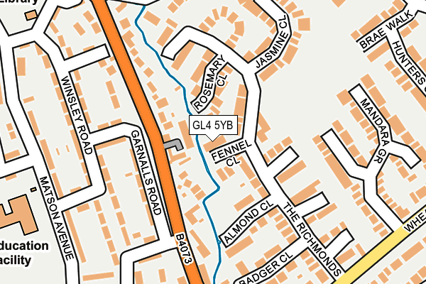 GL4 5YB map - OS OpenMap – Local (Ordnance Survey)