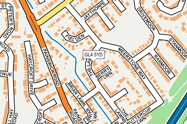 GL4 5YD map - OS OpenMap – Local (Ordnance Survey)