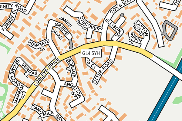 GL4 5YH map - OS OpenMap – Local (Ordnance Survey)