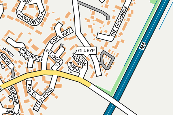 GL4 5YP map - OS OpenMap – Local (Ordnance Survey)