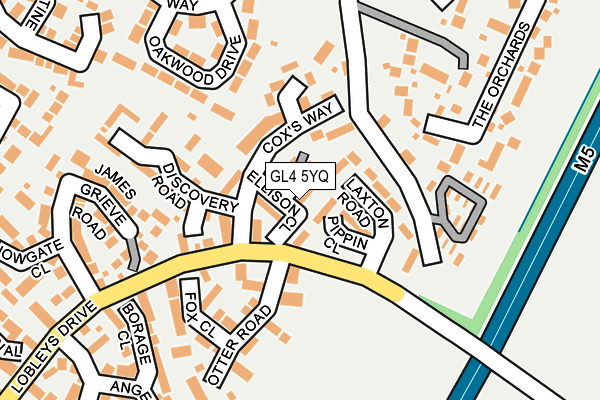 GL4 5YQ map - OS OpenMap – Local (Ordnance Survey)