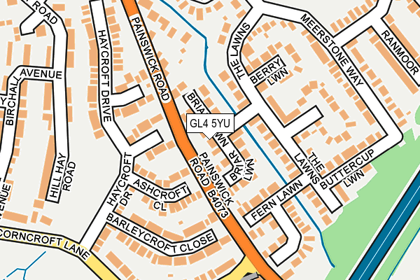 GL4 5YU map - OS OpenMap – Local (Ordnance Survey)