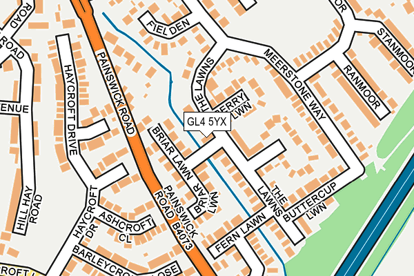 GL4 5YX map - OS OpenMap – Local (Ordnance Survey)