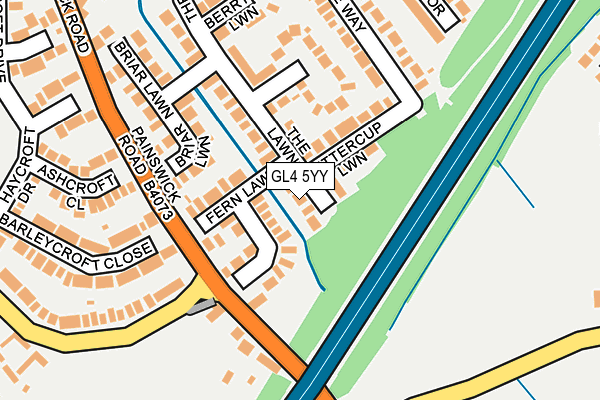GL4 5YY map - OS OpenMap – Local (Ordnance Survey)