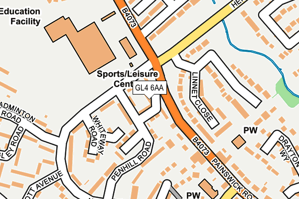 GL4 6AA map - OS OpenMap – Local (Ordnance Survey)