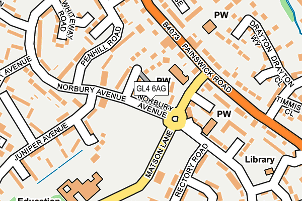 GL4 6AG map - OS OpenMap – Local (Ordnance Survey)