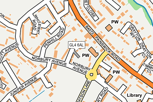 GL4 6AL map - OS OpenMap – Local (Ordnance Survey)