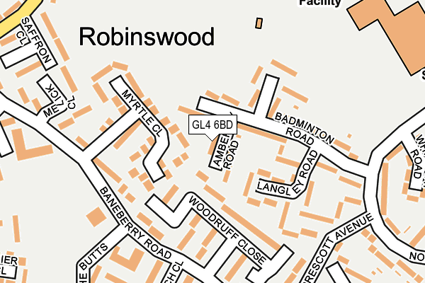 GL4 6BD map - OS OpenMap – Local (Ordnance Survey)