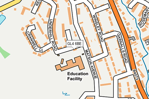 GL4 6BE map - OS OpenMap – Local (Ordnance Survey)