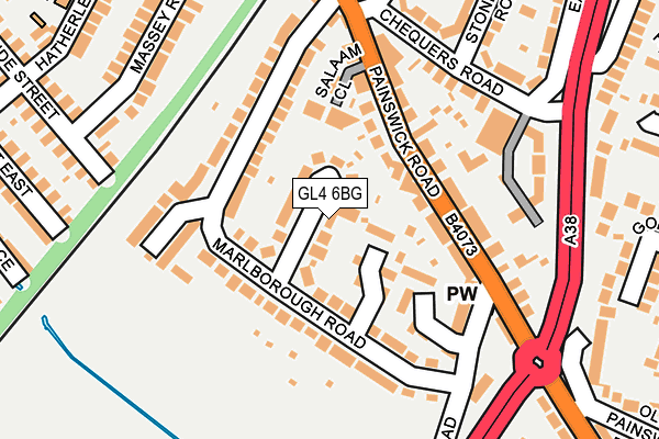 GL4 6BG map - OS OpenMap – Local (Ordnance Survey)