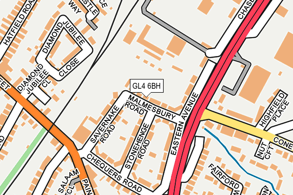 GL4 6BH map - OS OpenMap – Local (Ordnance Survey)