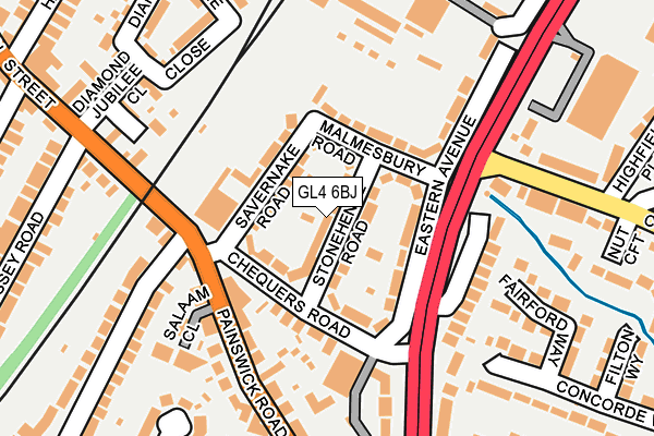 GL4 6BJ map - OS OpenMap – Local (Ordnance Survey)