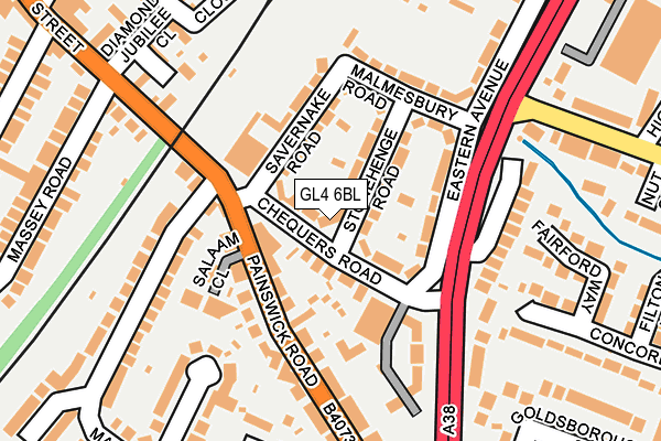 GL4 6BL map - OS OpenMap – Local (Ordnance Survey)