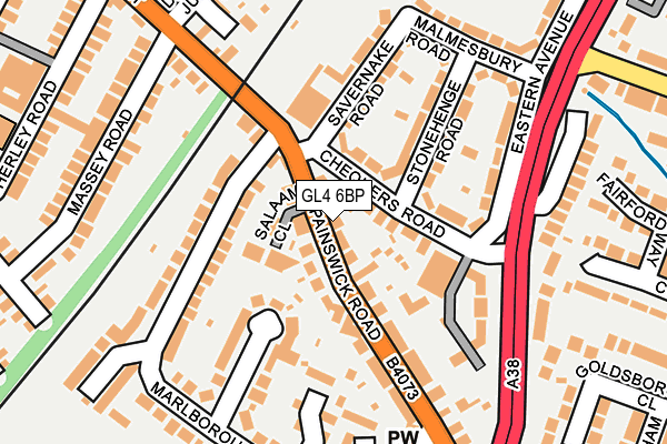 GL4 6BP map - OS OpenMap – Local (Ordnance Survey)