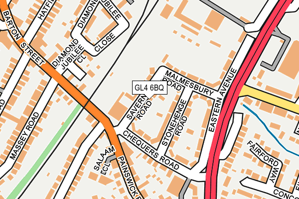 GL4 6BQ map - OS OpenMap – Local (Ordnance Survey)