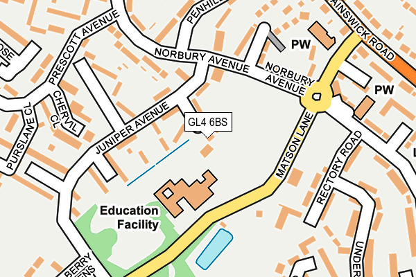 GL4 6BS map - OS OpenMap – Local (Ordnance Survey)