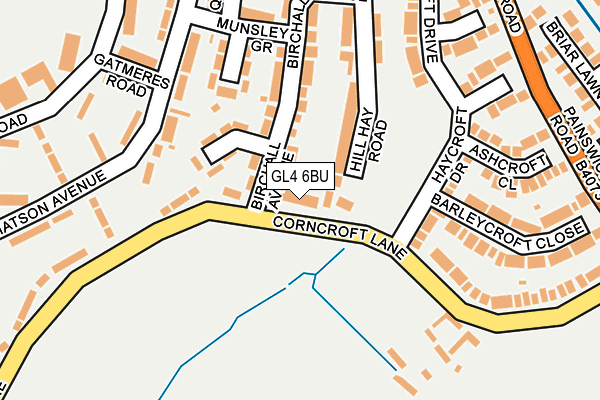 GL4 6BU map - OS OpenMap – Local (Ordnance Survey)