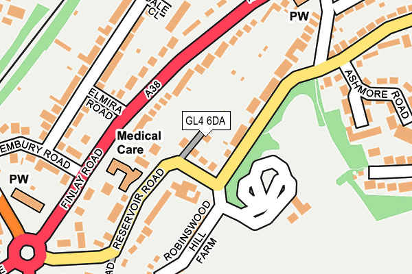 GL4 6DA map - OS OpenMap – Local (Ordnance Survey)