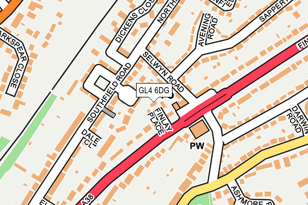 GL4 6DG map - OS OpenMap – Local (Ordnance Survey)