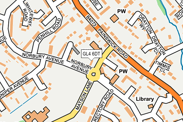 GL4 6DT map - OS OpenMap – Local (Ordnance Survey)