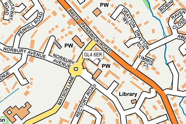 GL4 6ER map - OS OpenMap – Local (Ordnance Survey)